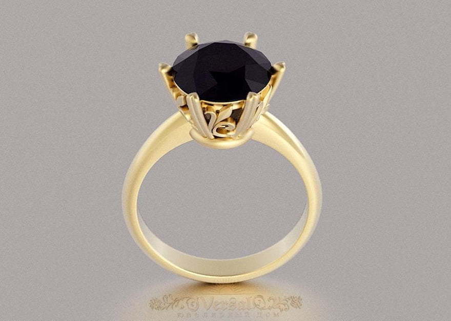 Помолвочное кольцо VGPK0088 из Желтое золото, Белое золото от Ювелирный Дом Версаль 2