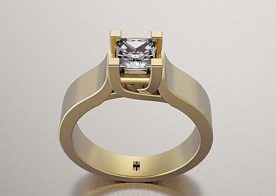 Помолвочное кольцо VGPK0043 из Желтое золото от Ювелирный Дом Версаль 1